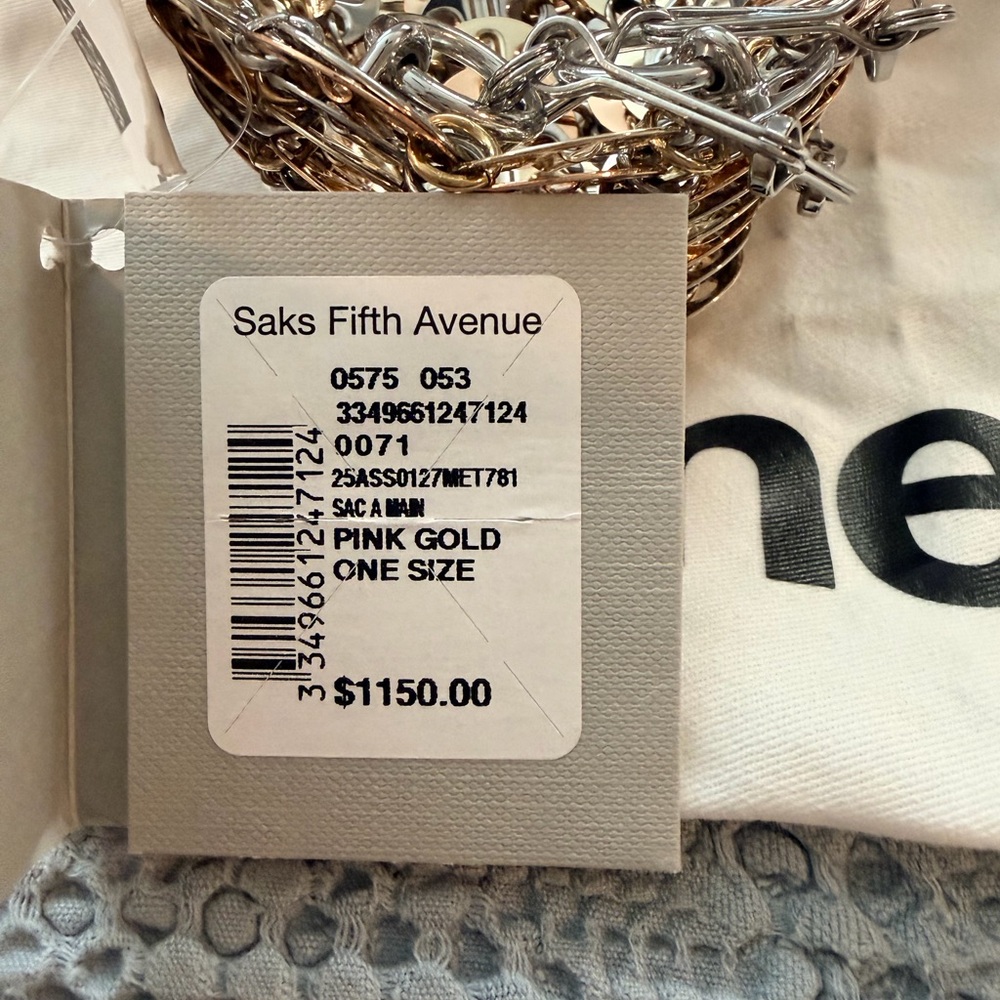 Rabanne Sac a Main Nano Metallic chain link Shoulder Bag in Mixed Gold & Silver - Picture 5 of 8